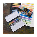 Sennelier French Artists' Watercolor Set, 10ml Tubes, 12-Color Iridescent Tin Set