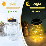 3 Pack Mason Jar Solar Light Lids LED Fairy String Lights for Garden Party Lantern Decor