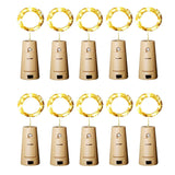 Wine Bottle Lights With Cork, 12 Led 10 Pack Fairy / String Lights Waterproof Battery Operated For Jar Party Wedding Chr