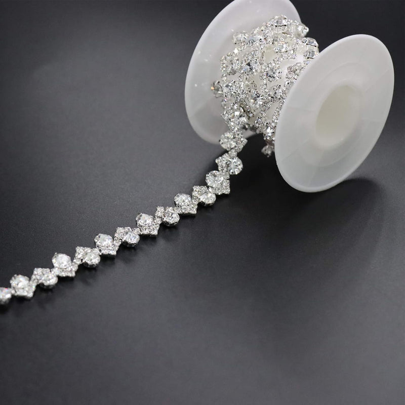 1 Yard Rhinestone Trim, Crystal Rhinestone Chain Applique, Ideal For D
