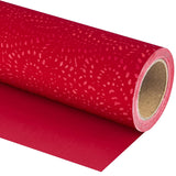 Red Wrapping Paper Roll - Mini Roll - 17 Inch X 16.5 Feet - Red With Silver Design Perfect For Christmas, Birthday, Holiday, Wedding, Baby Shower