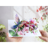 Birthday Cards For Women - Hummingbird Pop Up Card, Handmade Gift For Mom, Wife, Grandma, Daughter, Friend – Greeting Cards For All Occasions (Hummingbird And Orchid)