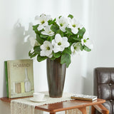 Artificial Magnolia Flowers Branches 28 Inch Faux Greenery Stems With Leaves Real Touch Magnolia Home Decor 3 Pcs White