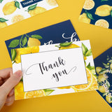 Lemon Thank You Cards Bulk 36 Pack Summer Thank You Cards With Matching Seal Stickers White Envelopes For Wedding, Baby Shower, Bridal Party And All Occasions