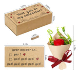 Will You Be My Valentine Card – Handmade Matchbox Gift With Mini Rose Gift, Cute Romantic Surprise For Her Or Him, Perfect For Anniversary, Valentine’S Day & Couples