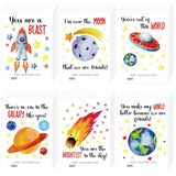 36 Pcs Valentines Day Cards Planet Card Stock Spaceship Valentines Day Card For Valentine'S Day Party Favor Classroom School Party Favors