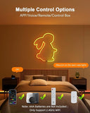 16.4FT RGBAICW Neon Rope Lights Alexa Google App Control Warm Cool White LED Strip