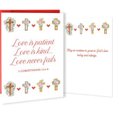 Religious Valentines Day Card,Christian Cross Valentines Day Gift For Women Men,Greeting Card For Baptism, Prayer, Christening