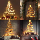 Christmas Ribbon Fairy Lights 2 Pack Total 100Led Usb& Battery Operated String Lights Timer 46Ft Christmas Lights Indoor