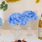 24Pcs Blue Hydrangea Artificial Flowers, Faux Hydrangea Flowers With Stems, Full Heads Silk Fake Hydrangea Flowers For Wedding Bouquet Home Party Decor Centerpieces Floral Arrangements