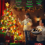 Christmas Tree Flameless Candles Lights, 50Pcs Flickering Lights With Clip, 8 Lighting Modes Timer For Xmas Tree Decoration