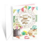 Mother'S Day Card For Wife, Made In America, Eco-Friendly, Thick Card Stock With Premium Envelope 5In X 7.75In, Packaged In Protective Mailer (Gorgeous Wife)