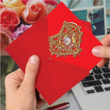 - Valentine'S Day Greeting Card With Envelope (4.63 X 6.75 Inch) - Baroque Hearts C8999Bvdg