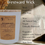 Westward Wick | Lavender Candle | 14 Oz Large Jar | +50 Hour Long Burn Time | Non-Toxic, Non-Carcinogenic, Clean Fragrance, Hand Poured In Phoenix, Az | Great Holiday Gift