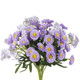 3 Pcs Artificial Daisy Flowers For Outdoors Summer Spring Decor Purple Silk Flowers Wildflowers Uv Resistant Faux Daisies Flowers For Planter Pots Home Indoor Table Centerpiece Vase Window Box