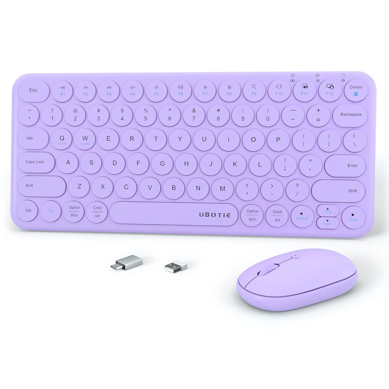 Mini Computer Wireless Keyboard And Mouse Combo, Colorful Compact Silent Linea