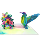 Hummingbird Birthday Card Pop Up For Women, Wife, Grandma, 3D Popup Greeting Card For Mothers Day, Fathers Day, Valentines Day, Anniversary, Thank You, Get Well