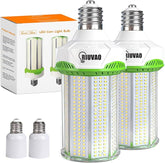 2 Pack 100W LED Corn Light Bulbs 1000W Equivalent 5000K Daylight 15000 Lumens E26 E39 Base