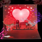 Valentines Day Cards, Anniversary Card With Light And Music For Her & Him, 3D Pop Up Valentine'S Day Card For Wife Husband Wedding Anniversary Present