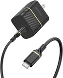 30W USB C Wall Charger with 3.3FT USB C to USB C Charging Cable Fast Charger Black