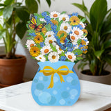 3D Pop Up Daisy Bouquet Card With Butterflies, All-Occasion Greeting Card For Birthday, Mother'S Day, Get Well & More, Includes Envelope & Message Tag (Daisies)