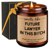 Candle, Future Lawyer, Funny Lawyer Gifts For Women, Men - Law School Essentials, Cool Graduation Gifts For Law Students, Lawyers - Funny Valentines, Bar Exam, School Acceptance Idea For Attorney