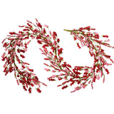 TEMPUS 5.9Ft Artificial Pink Flower Garland Natural Vine Garland for Front Door Mantel Party Decorations Valentines Mother's Day Decorations Wedding Party Home Decor