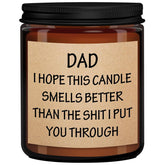 Christmas Gifts For Dad Gifts For Men Who Have Everything Funny Unique Personalized Gag Gift For Bonus Dad Stepdad Fathers Birthday Mens Gift Ideas From Kids Daughter Son, 9Oz Lavender Candle