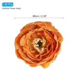 Artificial Flower Head, 30 Pcs Fake Flowers Heads Bulk Silk Peony Heads Simulation Flower For Bouquets Wreaths Wedding Decor, Caramel
