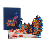 Colorful Peacock Greeting Card, Creative Peacock 3D Pop Up Card For Birthday, Congratulations Wedding, Mother Day, Thank You Cards.