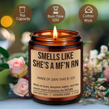 Candle For New Rn, Registered Nurse Gifts For Women - Congrats On Passing The Nclex - Future Rn Gifts For Nurses, Funny Birthday, Graduation Presents For Nursing School Students, Grads