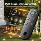 100FT Solar G40 String Lights 54 LED Shatterproof Bulbs with Remote USB Charging