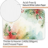 Watercolor Paper 140Lb/300Gsm, 100 Sheets Watercolor Cards With Envelopes, 4X6 Inch Water Color Postcards, Cotton Cold Press Non-Folded Thank You Card, Travel Watercolors Heavyweight White Art Paper