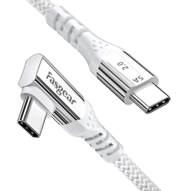 Usb C To Usb C Cable Right Angle 90 Degree 3Ft 100W 5A Pd Fast Charge Type-C 2