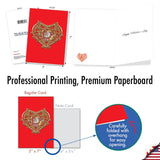 - Valentine'S Day Greeting Card With Envelope (4.63 X 6.75 Inch) - Baroque Hearts C8999Bvdg
