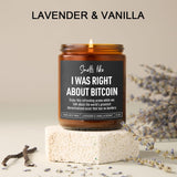 Scented Candle, Bitcoin Merch, Cryptocurrency, Crypto Gifts For Men, Women, Funny Christmas, Bitcoin Gifts For Him, Husband, Boyfriend, Dad, Son, Brother, Best Friend, Trader, Crypto Lovers