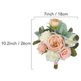 1Pc Wedding Bouquets For Bridesmaids Bride Pink Green Artificial Flowers Bridesmaids Bridal Bouquet For Wedding Prom