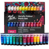 Signature Acrylic Paint Set, 48 Colors X 36 Ml, Semi-Matte Finish, Suitable For Canvas, Wood, Mdf, Leather, Air-Dried Clay, Plaster, Cardboard, Paper And Crafts