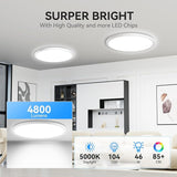 4 Pack 16 Inch Super Slim LED Ceiling Lights 4700LM 5000K Flush Mount Fixtures