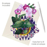 SANTORO Pirouette, 3D Pop Up Greeting Card - Orchid - Birthday Gift for Her, Mum, Daughter, Wife, Girlfriend | Anniversary, Thinking of You, Thank You Card | Flower Card For Mother's Day