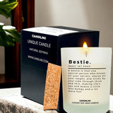 Bestie Definition Candle | Comes In Gift Box | 8Oz Luxury Candle Soy Wax Vanilla Blend | Unique Gift For Bff, Best Friend, Bestie, Girlfriend | 40+ Hours Burn Time