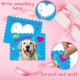 Valentines Cards Scratch Sniff Puppy Card Valentine Strawberry Scented Pet Notecard With Envelopes Stickers For Kids Boys Girls School Classroom Party Favors Exchange Supplies 28Pcs
