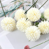 30 Pcs Artificial Chrysanthemums Heads Ball Flowers?Silk Chrysanthemum Ball Bouquet White Bouquets Hydrangea For Home Office Coffee House Parties And Wedding?Milk White?