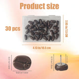 30 Pcs Coffee Bean Push Pins Tacks For Bulletin Boards, Cork Boards, Wall Maps, Photos Wall– Cute Decorative Office Organisation, School Supplies, Home Decor, Christmas Decoration