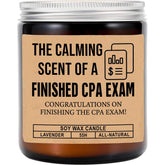The Calming Scent Of Finished Cpa Exam Candle - Congratulations Cpa Exam Candle - Accountant Gift - Funny Candle Gifts For Finished Cpa Exam - Lavender Scented Candles- Soy Wax Candle