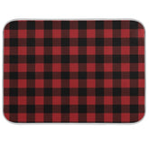 Red And Black Buffalo Plaid Dish Drying Mat 18X24 For Kitchen Merry Christmas Winter Xmas Dishes Pad Dish Drainer Rack Mats Absorbent Fast Dry Kitchen Accessories