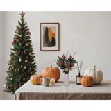 5Pcs Halloween Decorations, Black Artificial Flowers, 21 Inch Artificial Pumpkin Maple Leaf Floral Stems Halloween Branches Decoration For Indoor Home Farmhouse Party Vase Arrangement Décor