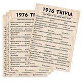 50Th Birthday Party Games, 1976 Trivia Games, Birthday Party Supplies For Adults, Fun 1976S Party Game?Pack Of 30 Cards
