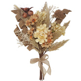 18Pcs Boho Faux Winter Fall Dried Pampas Grass Silk Hydrangea Flowers Bouquets Fall Decor, Fake Autumn Thanksgiving Harvest Stems Fall Picks Branches Floral Arrangements For Vase 18"