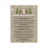 Snow Much Fun Trivia Game Holiday Party Activity With Movie And Song Questions For Adults, Office, Group, Snowman Thanksgiving, 25 Pack, 5X7 Cards, Version 4